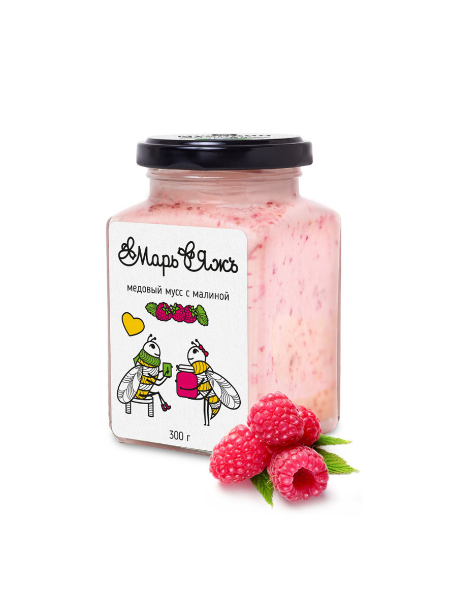 Медовый мусс с малиной