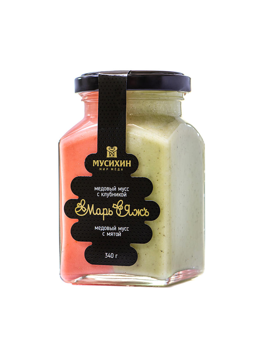 Медовый мусс с клубникой/с мятой