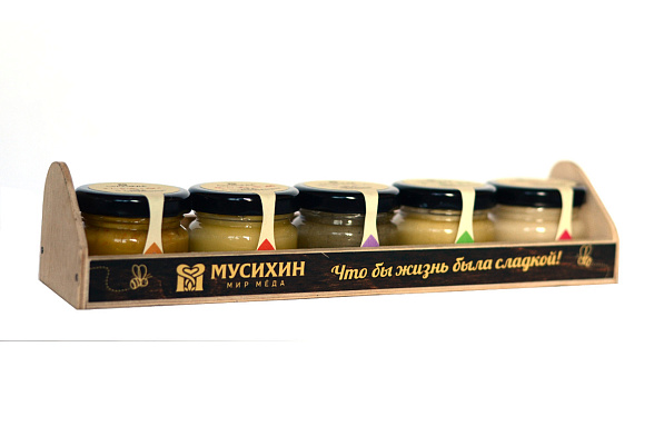 Подарочный набор мёда 5 вкусов Сила Мёда