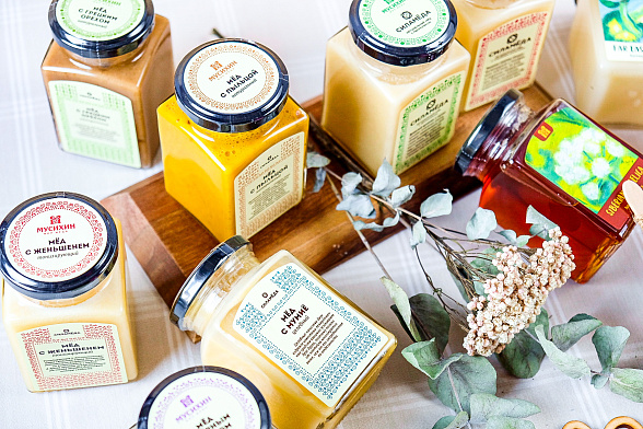 Натуральный мёд с женьшенем