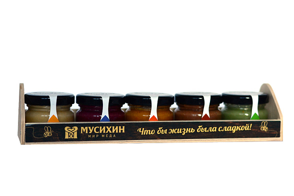 Подарочный набор мёда 5 вкусов Марь&Яжъ №1