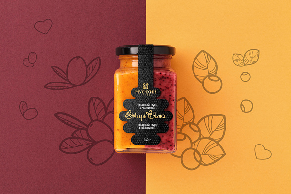 Взбитый мёд c черникой/облепихой